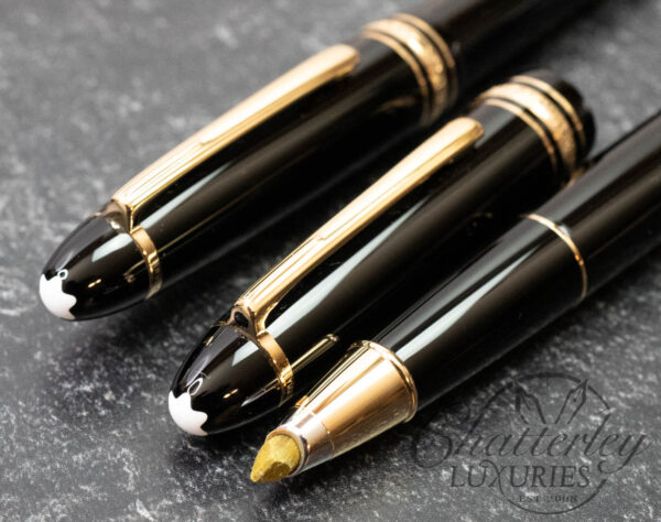 Montblanc Executive Gift Set Document Marker and LeGrand Ballpoint Pen with Leather 2 Pen Pouch - Image 3