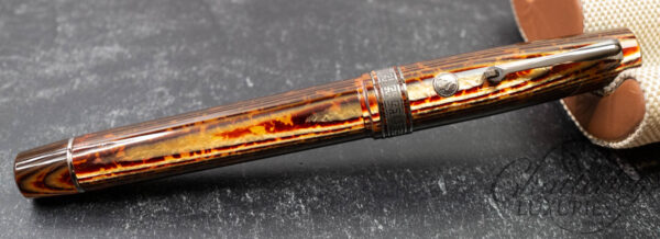 Armando Simoni Club Bologna Extra Bespoke Arco Bronze "Prototype" Ruthenium Trim Fountain Pen - Image 2