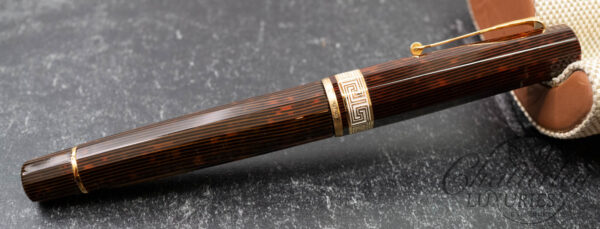 Armando Simoni Club Gladiatore Medio Bespoke 2020 Arco Bronze "Spina Di Pesce" Celluloid Fountain Pen - Image 3
