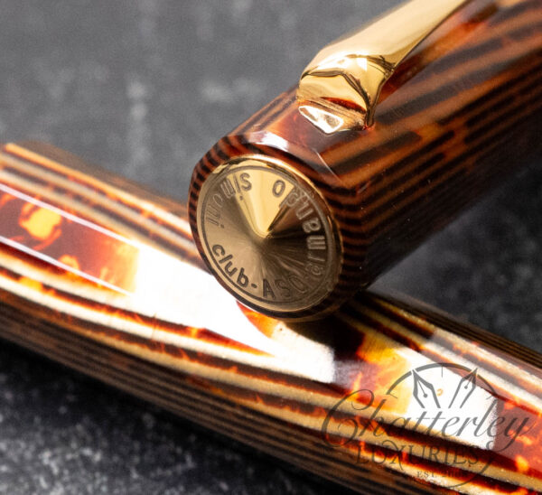 Armando Simoni Club Gladiatore Medio Bespoke 2020 Arco Bronze "Spina Di Pesce" Celluloid Fountain Pen - Image 5