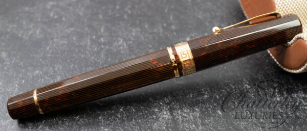Armando Simoni Club Gladiatore Medio Arco Bronze Celluloid Fountain Pen - Image 3
