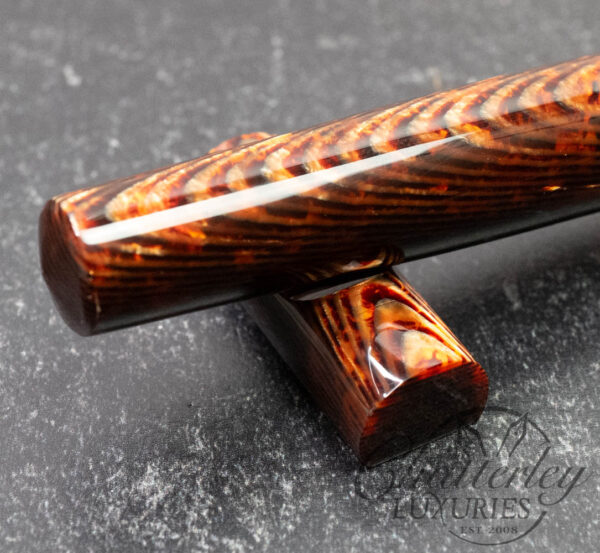 Armando Simoni Club Bologna Extra "The Great Spina" Bespoke Arco Bronze "Spina Di Pesce" Celluloid Fountain Pen - Image 7