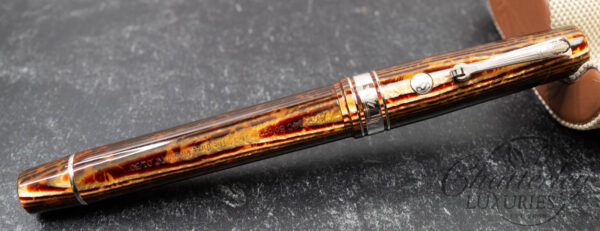 Armando Simoni Club Bologna Extra Three Kings Arco Bronze Celluloid Fountain Pen LE # 1/50 - Image 2