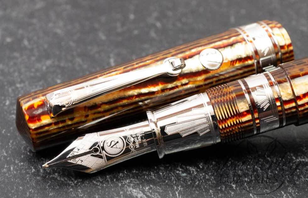 Armando Simoni Club Bologna Extra Three Kings Arco Bronze Celluloid Fountain Pen LE # 1/50