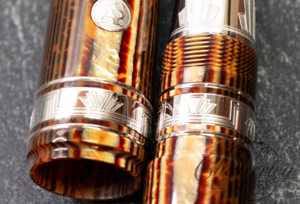 Armando Simoni Club Bologna Extra Three Kings Arco Bronze Celluloid Fountain Pen LE # 1/50 - Image 6