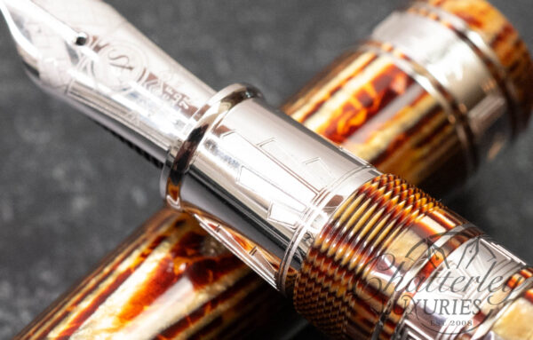 Armando Simoni Club Bologna Extra Three Kings Arco Bronze Celluloid Fountain Pen LE # 1/50 - Image 7