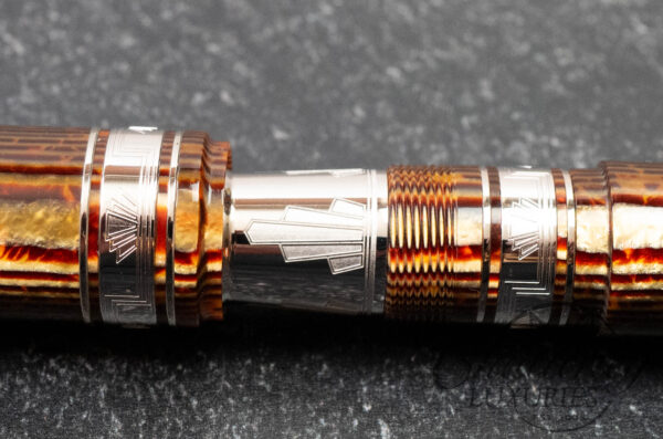Armando Simoni Club Bologna Extra Three Kings Arco Bronze Celluloid Fountain Pen LE # 1/50 - Image 10
