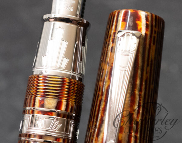 Armando Simoni Club Bologna Extra Three Kings Arco Bronze Celluloid Fountain Pen LE # 1/50 - Image 11