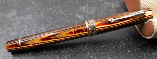 Armando Simoni Club Bologna Medio The Great Gatsby Rhodium Trim Arco Bronze Celluloid Fountain Pen LE #1/22 - Image 2