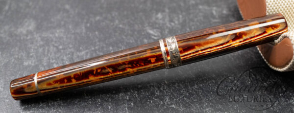 Armando Simoni Club Bologna Medio The Great Gatsby Rhodium Trim Arco Bronze Celluloid Fountain Pen LE #1/22 - Image 4