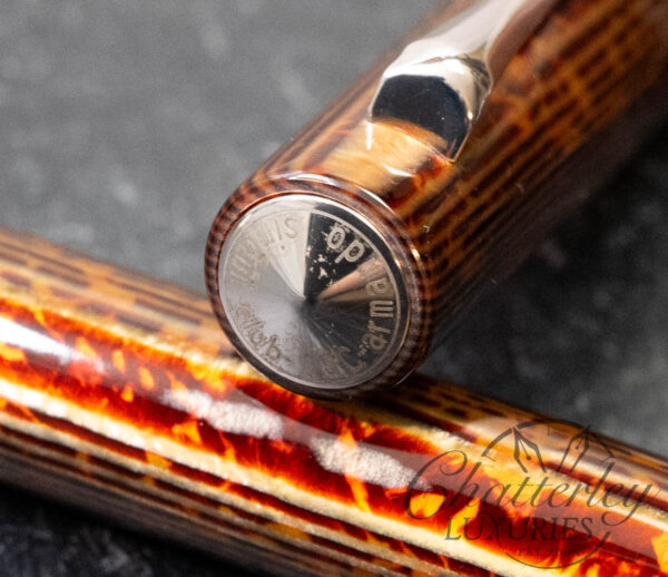 Armando Simoni Club Bologna Medio The Great Gatsby Rhodium Trim Arco Bronze Celluloid Fountain Pen LE #1/22 - Image 5