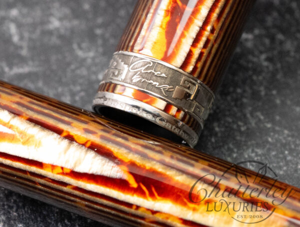 Armando Simoni Club Bologna Medio The Great Gatsby Rhodium Trim Arco Bronze Celluloid Fountain Pen LE #1/22 - Image 6