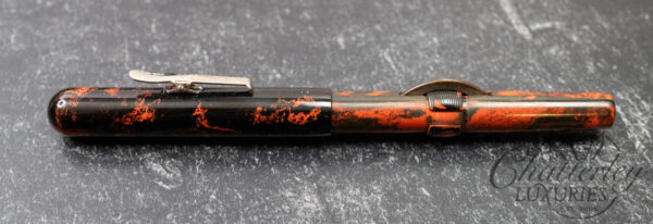 Conklin S3 Crescent Mottled Red Hard Rubber Vintage Fountain Pen - Image 2