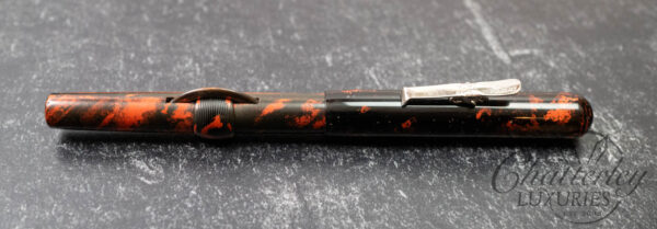 Conklin S3 Crescent Mottled Red Hard Rubber Vintage Fountain Pen - Image 3