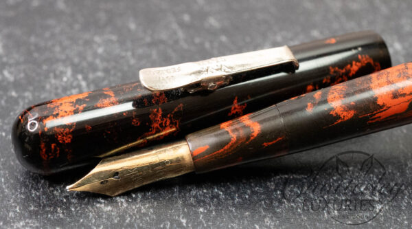Conklin S3 Crescent Mottled Red Hard Rubber Vintage Fountain Pen