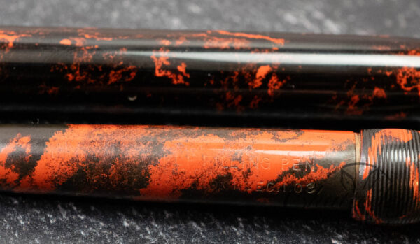 Conklin S3 Crescent Mottled Red Hard Rubber Vintage Fountain Pen - Image 7