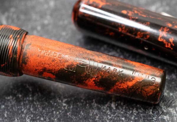 Conklin S3 Crescent Mottled Red Hard Rubber Vintage Fountain Pen - Image 8