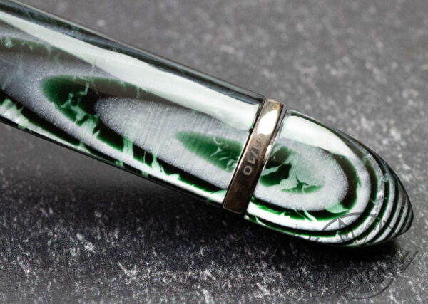Armando Simoni Club Triangolo Arco Verde "Triangles" Grey Ruthenium Trim Fountain Pen LE #1/10 - Image 5