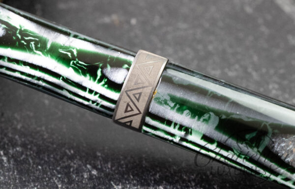 Armando Simoni Club Triangolo Arco Verde "Triangles" Grey Ruthenium Trim Fountain Pen LE #1/10 - Image 6