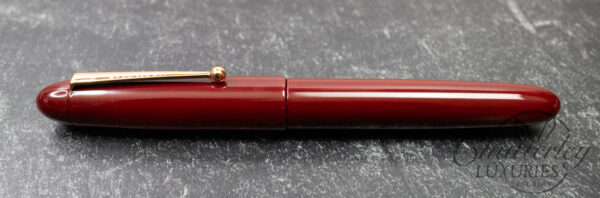 Jackson Pens Red Ebonite & Urushi Torpedo Fountain Pen - Image 2