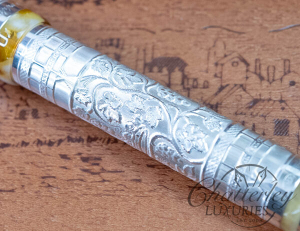 Montegrappa Il Millennio Bassano Del Grappa Sterling Silver Fountain Pen - Image 4