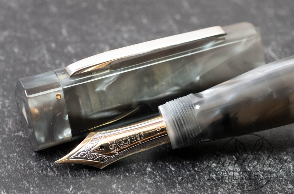 Torelli Tri-Pen Grey Lucite Faceted Fountain Pen