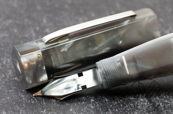 Torelli Tri-Pen Grey Lucite Faceted Fountain Pen - Image 3