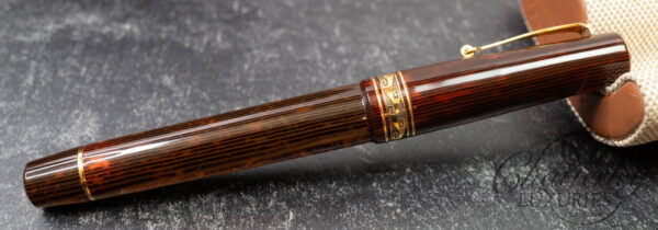 Armando Simoni Club Bologna Extra The Great Gatsby Gold Trim Arco Bronze Celluloid Fountain Pen - Image 3