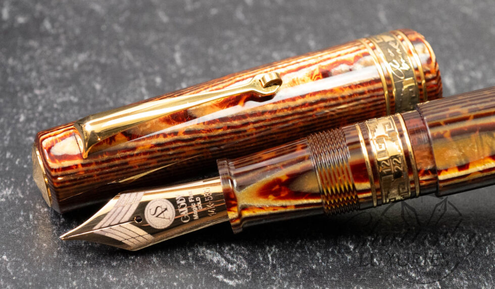 Armando Simoni Club Bologna Extra The Great Gatsby Gold Trim Arco Bronze Celluloid Fountain Pen