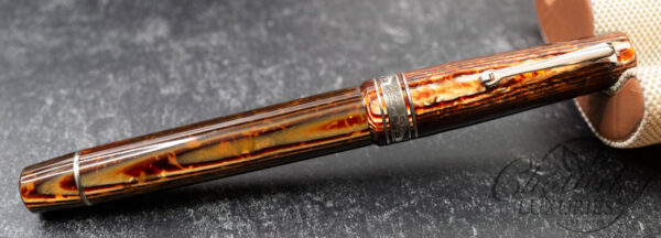Armando Simoni Club Bologna Extra The Great Gatsby Rhodium Trim Arco Bronze Celluloid Fountain Pen - Image 2