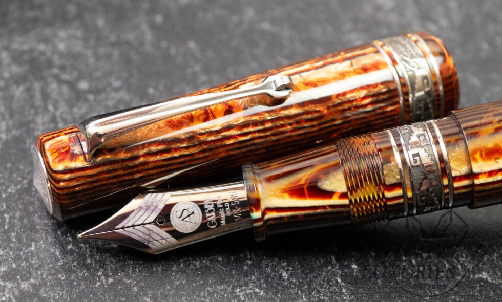 Armando Simoni Club Bologna Extra The Great Gatsby Rhodium Trim Arco Bronze Celluloid Fountain Pen