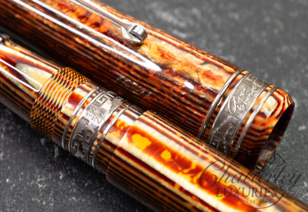 Armando Simoni Club Bologna Extra The Great Gatsby Rhodium Trim Arco Bronze Celluloid Fountain Pen - Image 8