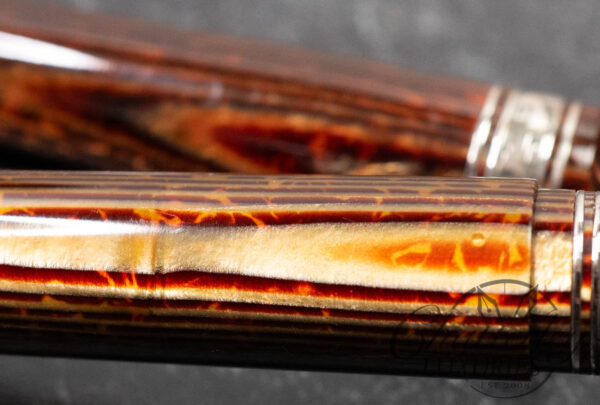 Armando Simoni Club Bologna Extra The Great Gatsby Rhodium Trim Arco Bronze Celluloid Fountain Pen - Image 9