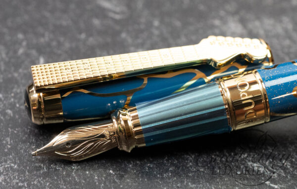 ST Dupont Line D Eternity Fender Blue Large Fountain Pen With Médiator Necklace