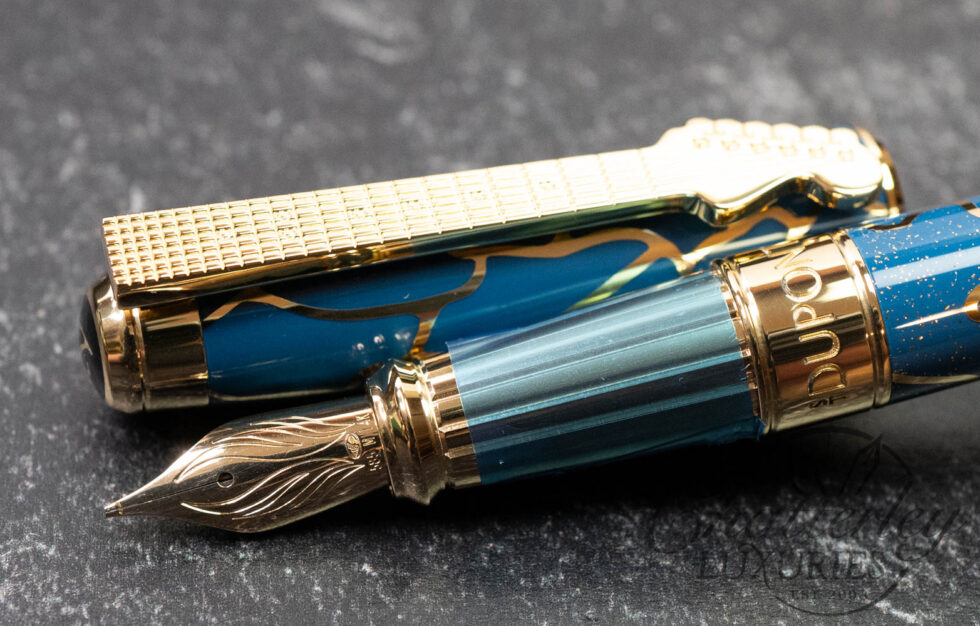 ST Dupont Line D Eternity Fender Blue Large Fountain Pen With Médiator Necklace