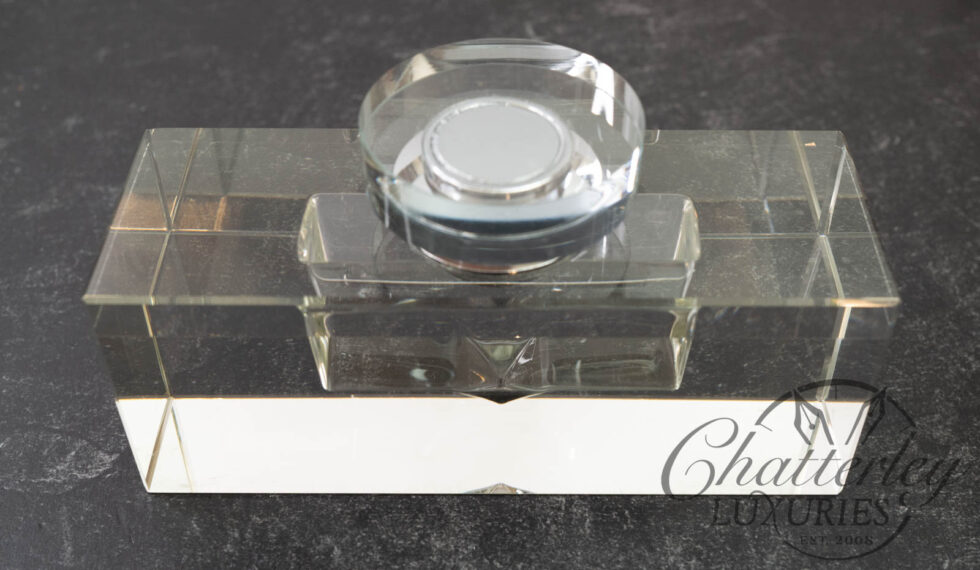 Crystal Ink Well – Faceted Cut Glass Design