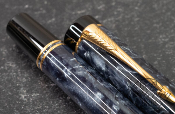 Parker Duofold Centennial Marbled Blue Fountain Pen - Image 3