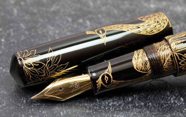 GM Custom Pens Chinkin Peacock Black Fountain Pen