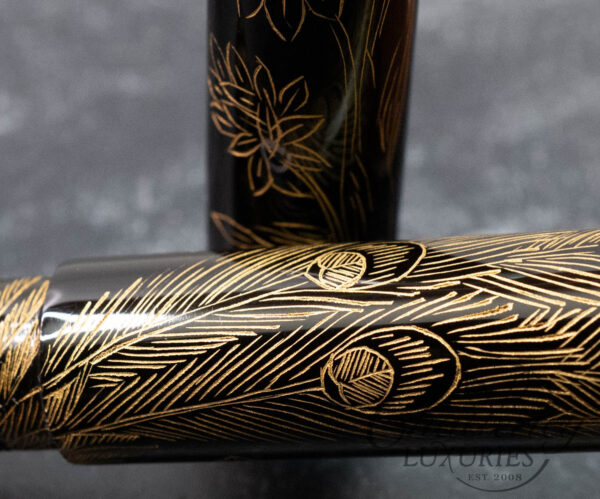 GM Custom Pens Chinkin Peacock Black Fountain Pen - Image 5