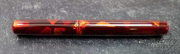 GM Custom Pens Maki-e Red & Gold Leaf Fountain Pen - Image 2