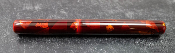 GM Custom Pens Maki-e Red & Gold Leaf Fountain Pen - Image 3