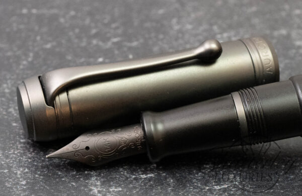 Aurora Talentum Black Ops Fountain Pen - Ruthenium Cap