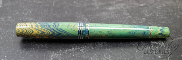 Leonardo Momento Zero Grande "Seafoam" Silver Trim Ebonite Fountain Pen - Image 3