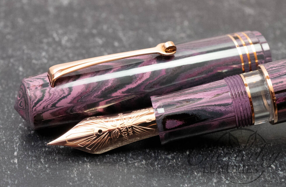 Leonardo Momento Zero Grande Ebonite "Purple Clover" Fountain Pen