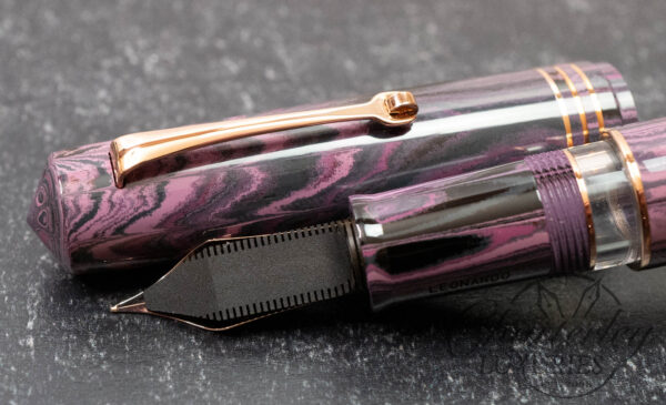 Leonardo Momento Zero Grande Ebonite "Purple Clover" Fountain Pen - Image 6