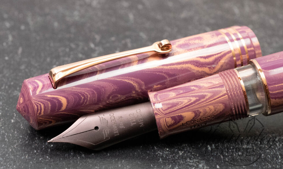 Leonardo Momento Zero Grande Ebonite "Shiso Purple" Titanium Nib Fountain Pen