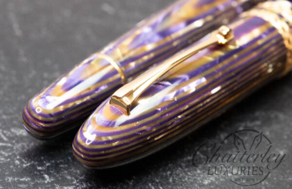 Leonardo Cigar LeonArco "Gold Amethyst" Celluloid Fountain Pen - Image 4