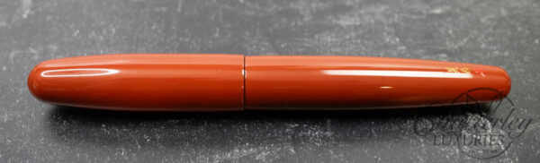 Danitrio Urushi Tame-Nuri Bengara Orange on Mikado Round Top Fountain Pen - Image 2