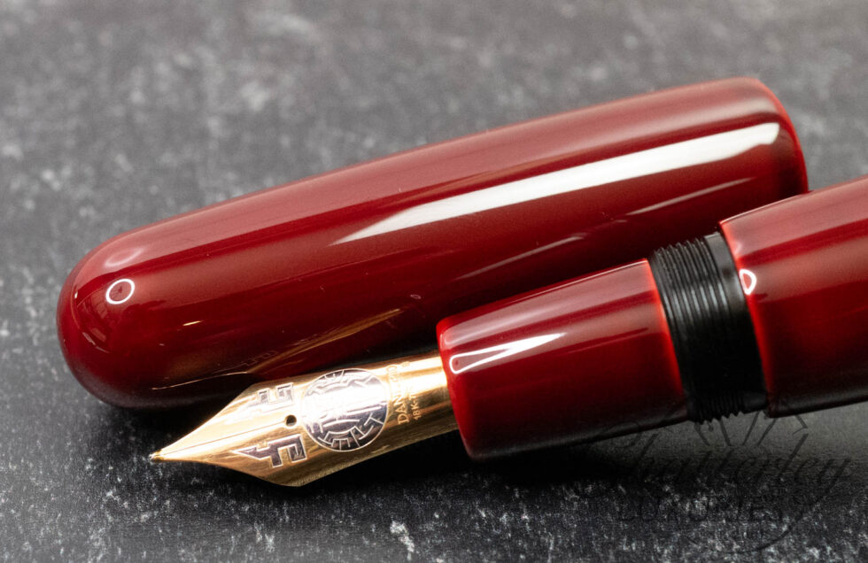 Danitrio Urushi Tame-Nuri Red on Mikado Round Top Fountain Pen