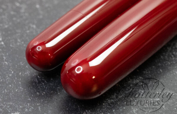Danitrio Urushi Tame-Nuri Red on Mikado Round Top Fountain Pen - Image 4